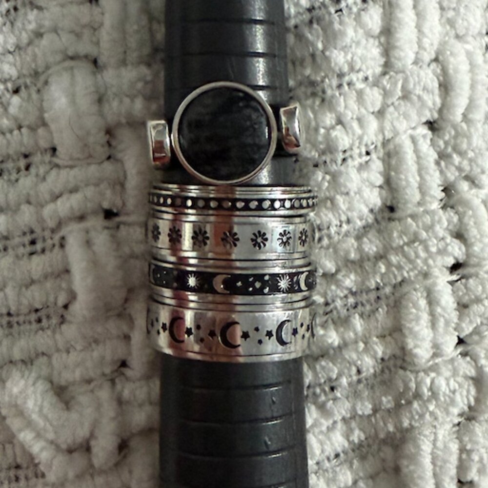 Celestial & Goth Style Fidget Rings | Size 10 - 10.5